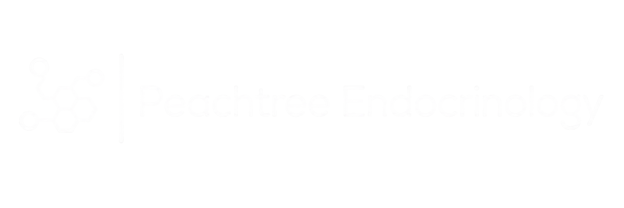 Peachtree Endocrinology White Transparent Logo
